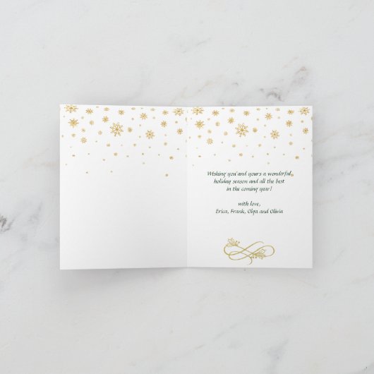 Joyful Kerstmis 3 PHOTO Holiday Greeting Holder Kaart (Binnen)