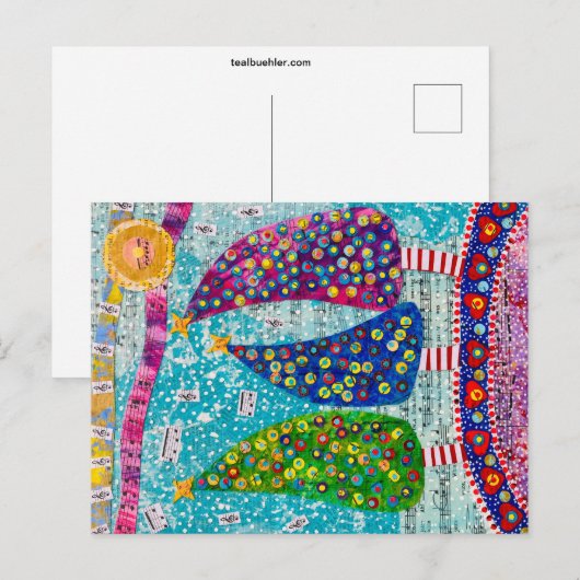 Joyful Kerstmis Briefkaart (Voorkant / Achterkant)