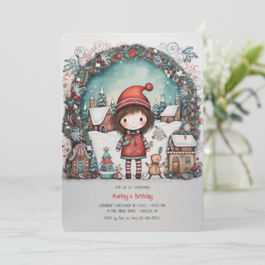 Joyful Kerstmis Kaart (Staand voorkant)