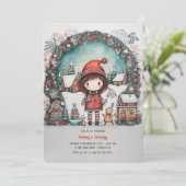 Joyful Kerstmis Kaart (Staand voorkant)