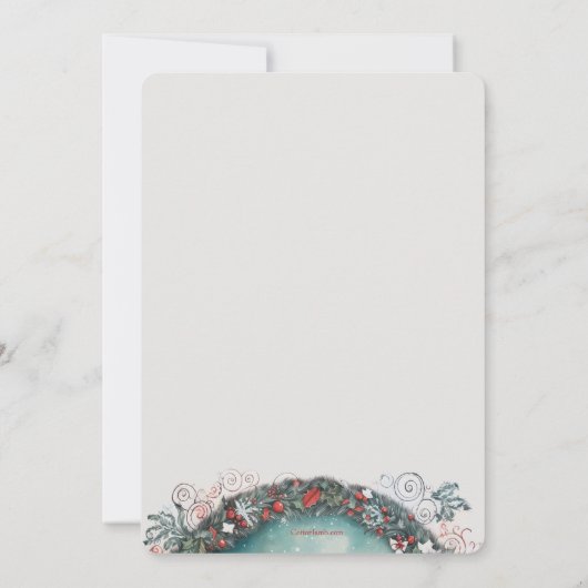 Joyful Kerstmis Kaart (Achterkant)