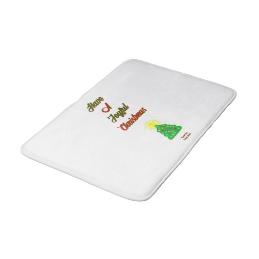 Joyful Kerstmis Medium Bath Mat (Gekanteld)