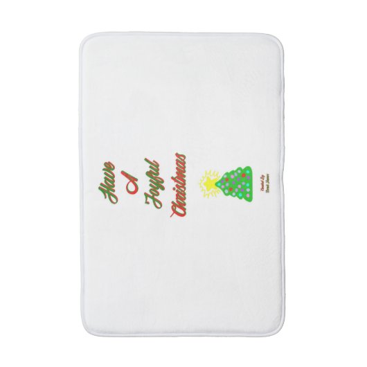 Joyful Kerstmis Medium Bath Mat (Voorkant Verticaal)