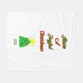 Joyful Kerstmis Medium Fleece Blanket Deken (Voorkant (Horizontaal))