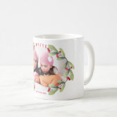 Joyful Kerstmis Mistletoe Holiday Foto Koffiemok (Voorkant rechts)