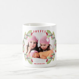 Joyful Kerstmis Mistletoe Holiday Foto Koffiemok
