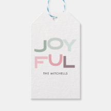 JOYFUL Kerstmis Pastel gepersonaliseerd