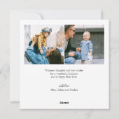 Joyful Kerstmis Script Eenvoudige fotocollage Feestdagenkaart (Achterkant)