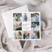 Joyful Kerstmis Script Eenvoudige fotocollage Feestdagenkaart