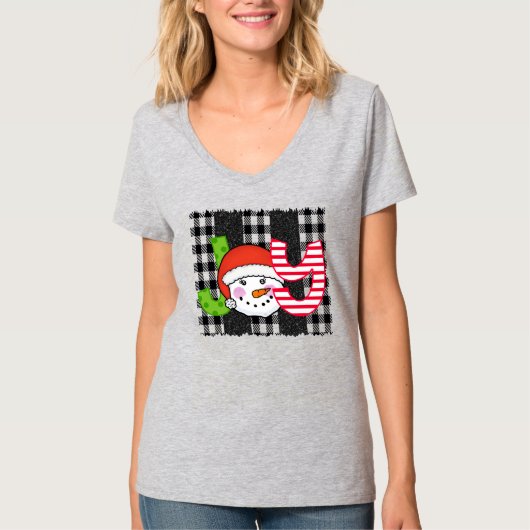 Joyful Kerstmis T-shirt (Voorkant)
