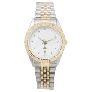 Joyful Kerstmis Unisex Two-Tone Bracelet Watch Horloge