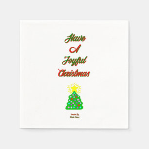 Joyful Kerstpaper Napkin Servet