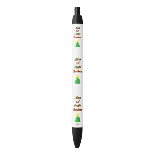 Joyful kerstpen zwarte inkt pen (Voorkant Verticaal)