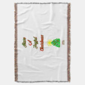 Joyful Kerstthrow Blanket Deken (Voorkant Verticaal)