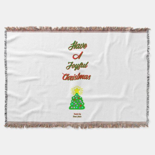 Joyful Kerstthrow Blanket Deken (Voorkant)