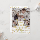 Joyful kerstwens 3 PHOTO Holiday Greep Kaart (Voorkant / Achterkant in situ)