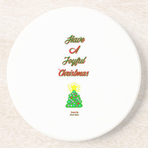 Joyful kerstzandsteen Onderzetter