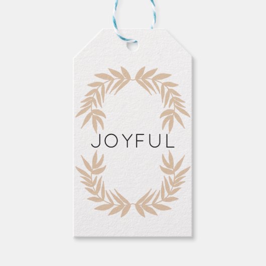 Joyful Leaves Cadeaulabel (Voorkant)