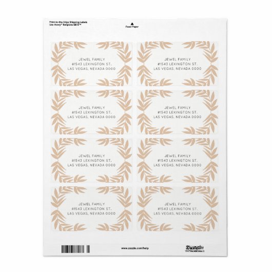 Joyful Leaves Etiket (Full Sheet)