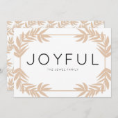Joyful Leaves Paper Holiday Kaart (Voorkant / Achterkant)