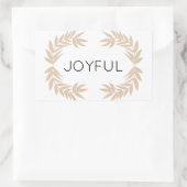Joyful Leaves Rechthoekige Sticker (Tas)