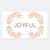 Joyful Leaves Rechthoekige Sticker (Voorkant)