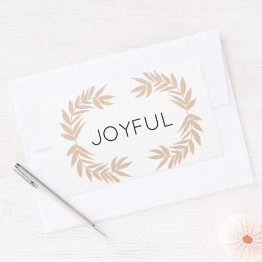 Joyful Leaves Rechthoekige Sticker (Envelop)