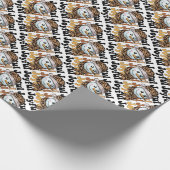 Joyful Leopard Print Hat Christmas Snowman Cadeaupapier (Hoek)