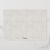 Joyful Letters Folie Holiday Card Folie Uitnodiging (Achterkant)