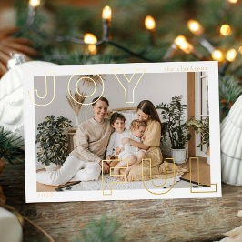 Joyful Letters Folie Holiday Card Folie Uitnodiging