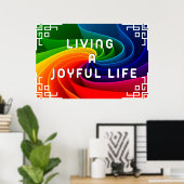 "Joyful Life" Positief Poster voor wandkunst (Thuiskantoor)