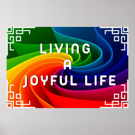 "Joyful Life" Positief Poster voor wandkunst