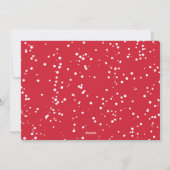 Joyful Lines Big Red Dot Modern Typografie Feestdagenkaart (Achterkant)