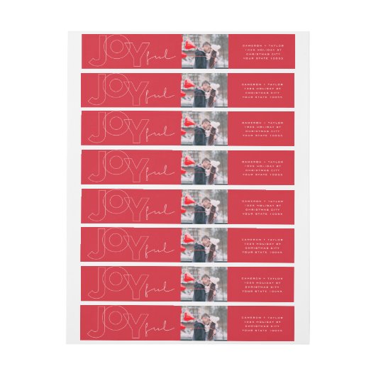 Joyful Lines Big Red Dot Modern Typografie Foto (Vel)