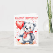 Joyful Little Koala Beer Happy Birthday Kaart (Voorkant)