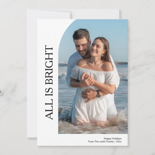 Joyful Love en Bright Couple Vakantie Seizoen Kaar Feestdagenkaart (Voorkant)