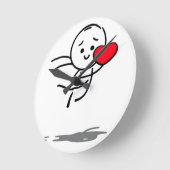 Joyful Love Stickman Heart Leap Graphic Tee Ronde Klok (Hoek)