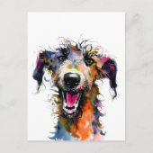 Joyful Lurcher | Kleurenvormig lurkerontwerp | Hap Briefkaart (Voorkant)