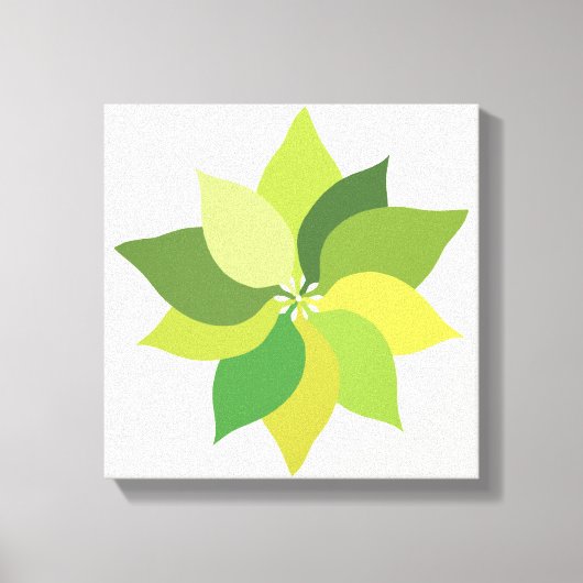 Joyful Lush Leaves. Canvas Afdruk (Voorkant)
