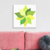 Joyful Lush Leaves. Canvas Afdruk (Insitu (Woonkamer))