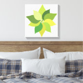 Joyful Lush Leaves. Canvas Afdruk (Insitu (Slaapkamer))