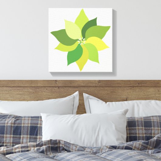 Joyful Lush Leaves. Canvas Afdruk (Insitu (Slaapkamer))