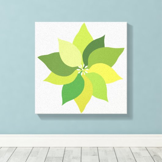 Joyful Lush Leaves. Canvas Afdruk (Insitu (Houten vloer))