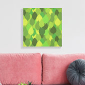 Joyful Lush Leaves - naadloos oppervlaktepatroon. Canvas Afdruk (Insitu (Woonkamer))