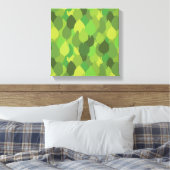 Joyful Lush Leaves - naadloos oppervlaktepatroon. Canvas Afdruk (Insitu (Slaapkamer))