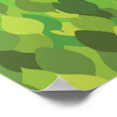 Joyful Lush Leaves - naadloos oppervlaktepatroon. Poster (Hoek)