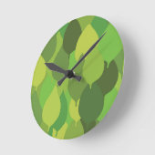 Joyful Lush Leaves - naadloos oppervlaktepatroon. Ronde Klok (Hoek)