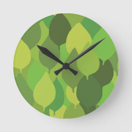 Joyful Lush Leaves - naadloos oppervlaktepatroon. Ronde Klok