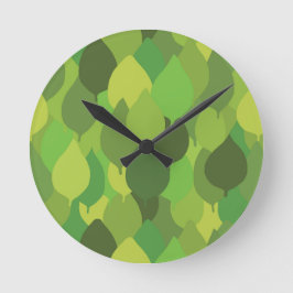 Joyful Lush Leaves - naadloos oppervlaktepatroon. Ronde Klok