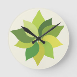 Joyful Lush Leaves - naadloos oppervlaktepatroon. Ronde Klok
